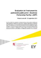 Évaluation de l’instrument du partenariat public-privé « Business Partnership Facility » (BPF)