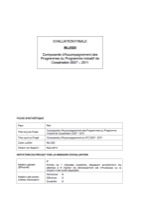 MLI/020 - Composante d’Accompagnement des Programmes du Programme indicatif de Coopération 2007 – 2011