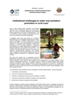 Institutional challenges to water and sanitation promotion in rural Laos