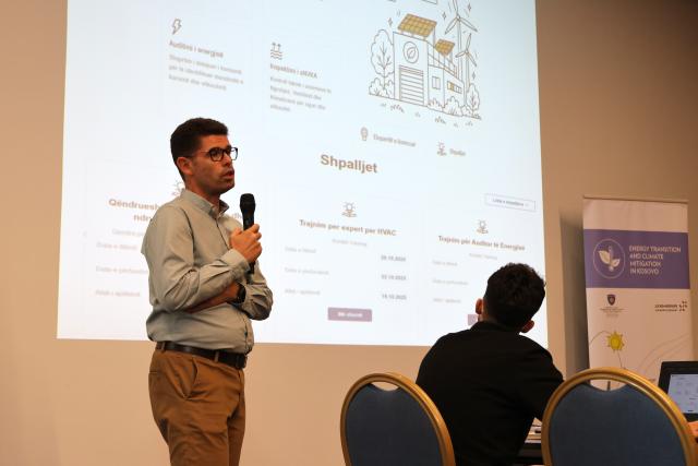 Expert presenting platform to participants in the workshop