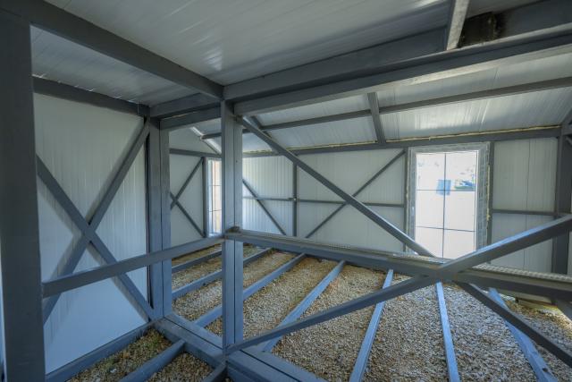 Metal structure of the interior of the modular home