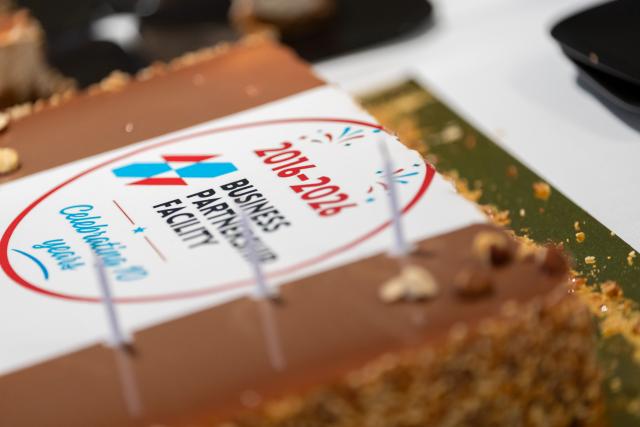 Detail of a birthday cake