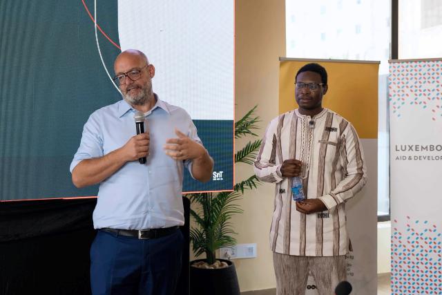 Interventions de Carlo DUPREL, responsable du bureau de transfert de technologies du SnT, et d’Abdoul Kader KABORE, chargé de projet au SnT.